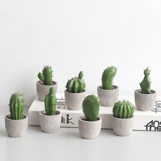 Artificial Fake Mini Cactus in Pot