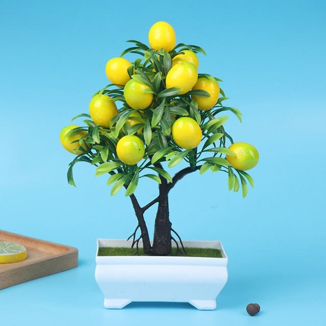 Artificial Fake Lemon Tree in Pot