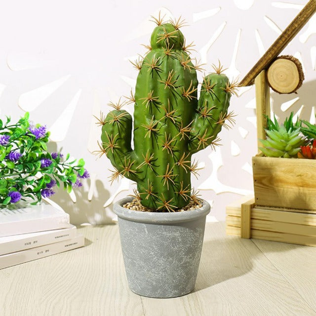 Artificial Fake Cactus Plant in Pot for Indoor and Outdoor