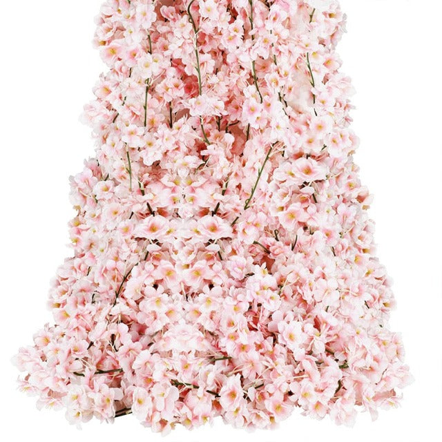 Artificial Fake Pink Cherry Blossom Flowers Garland